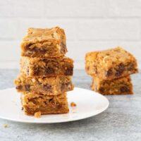 stack of brown butter blondies