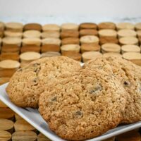 Sour cream cookies on a small cake, ready to enjoy.