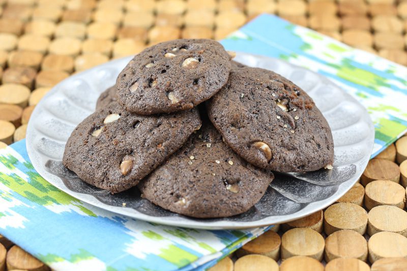brownie drop cookies on a plate