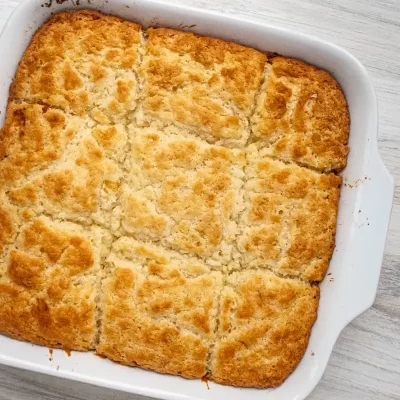 Golden baked casserole topped with crispy crust.