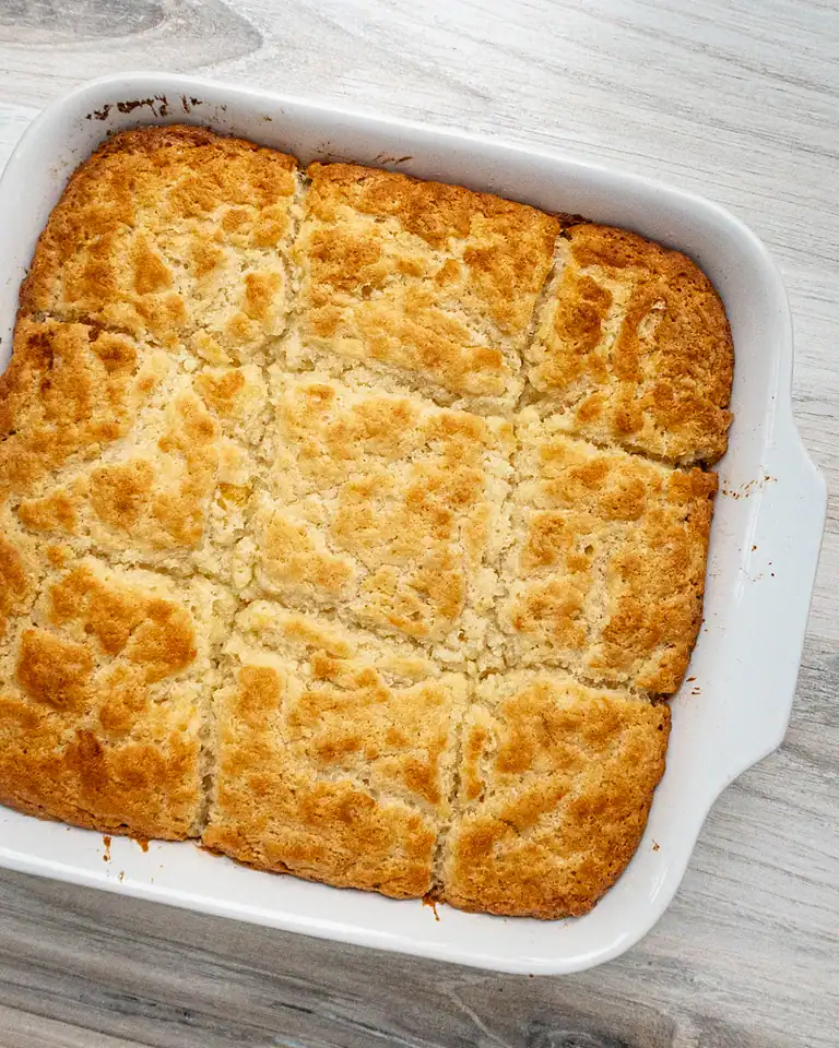 Golden baked casserole topped with crispy crust.