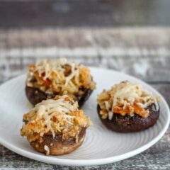 stuffed mushrooms on a plate