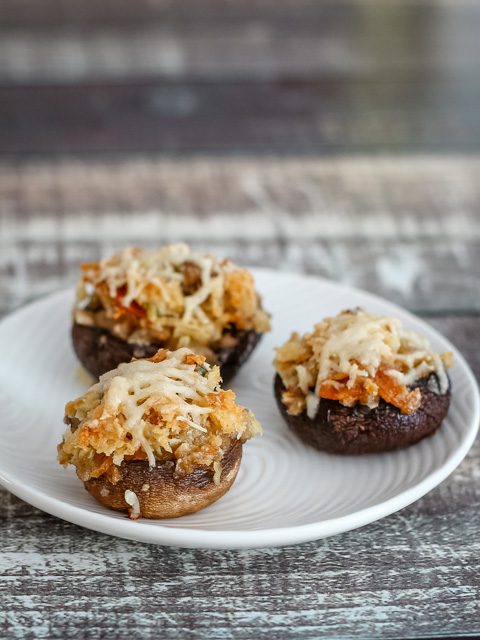 stuffed mushrooms on a plate