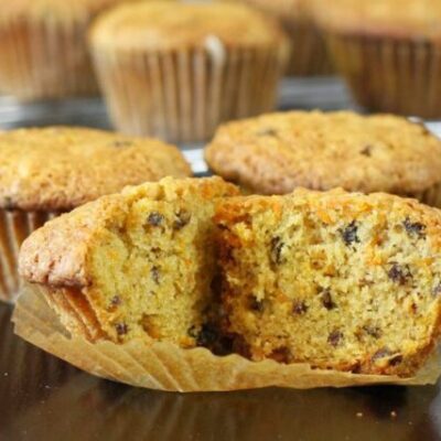 carrot muffins with raisins and walnuts