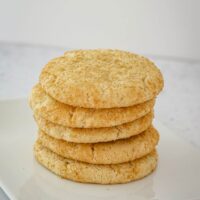 A stack of sugar cookies.