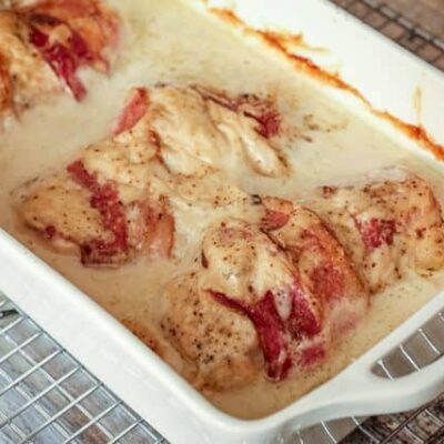 chicken casserole with dried beef and bacon