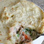 chicken and ham pie with mashed potato topping