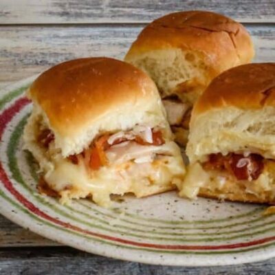 chicken sliders on a plate