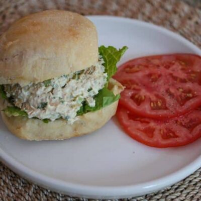 chicken salad in a bun