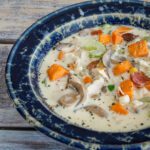 chicken and sweet potato chowder with bacon