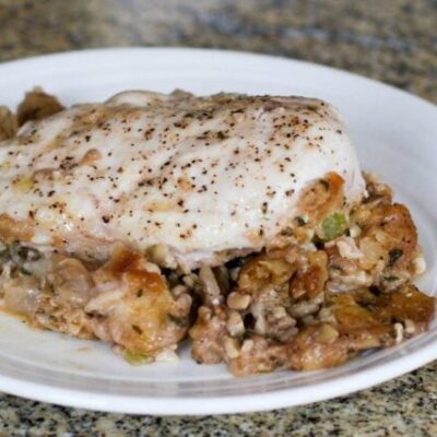 chicken breasts stuffed with walnut dressing