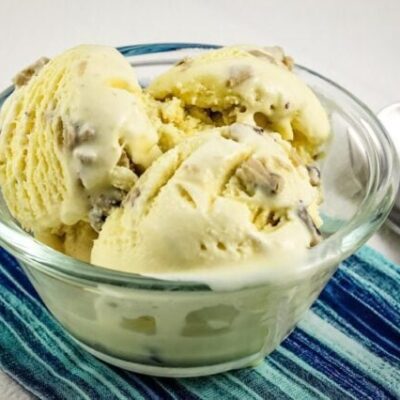 ice cream with chunks of edible chocolate chip cookie dough