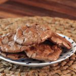 chocolate meringue cookies on a plate