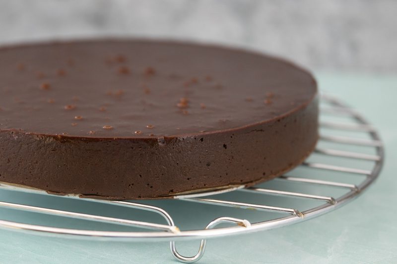 closeup of the instant pot chocolate torte