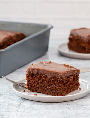 slice of chocolate zucchini cake