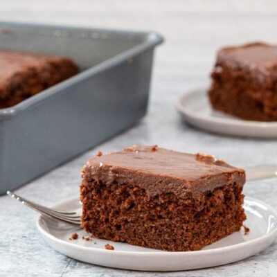 slice of chocolate zucchini cake