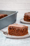 a slice of chocolate zucchini cake