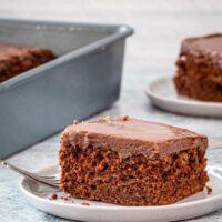 a slice of chocolate zucchini cake