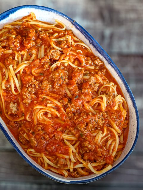 spaghetti with bolognese sauce