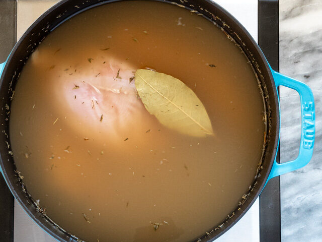 poaching chicken for soup