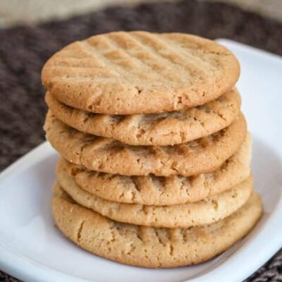stack of peanut butter cookies