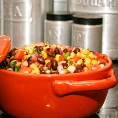 corn and black bean salsa in bowl