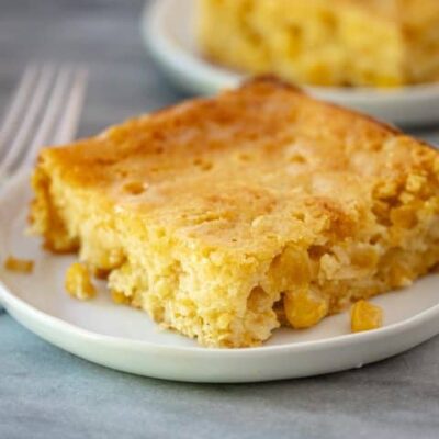 serving of cornbread casserole