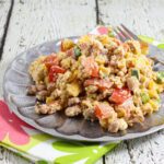 cornbread salad on a plate