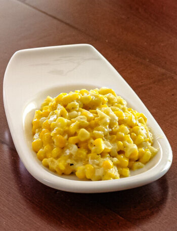 dish of fresh homemade cream-style corn