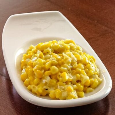 dish of fresh homemade cream-style corn