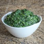 creamed spinach in a bowl