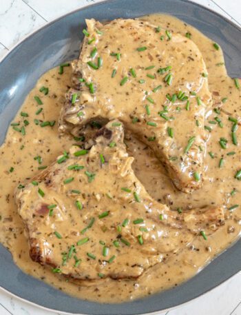 pork chops with creamy apple cider sauce