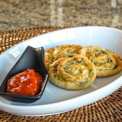 crescent pesto pinwheel snack