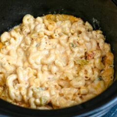 slow cooker macaroni and cheese with tex-mex flavors
