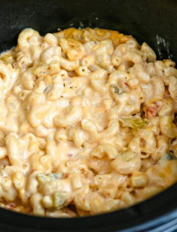 slow cooker macaroni and cheese with tex-mex flavors
