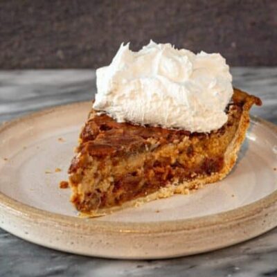 date pie on a plate