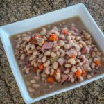 serving bowl of black eyed peas