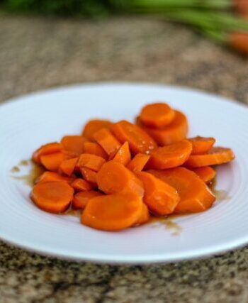 glazed carrots on a plate
