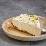 easy key lime pie on a dessert plate