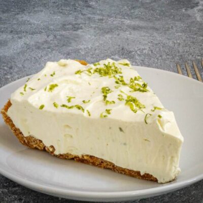 key lime pie on a plate