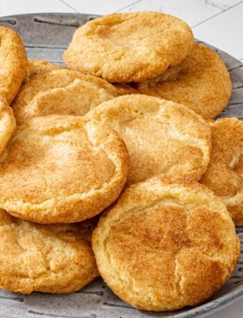 gluten-free snickerdoodles on a plate