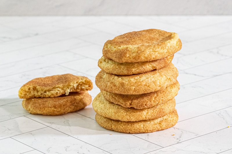 A stack of gluten free snickerdoodles