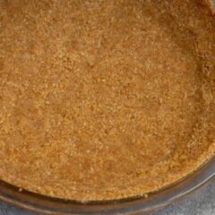 graham cracker pie crust in a pie plate