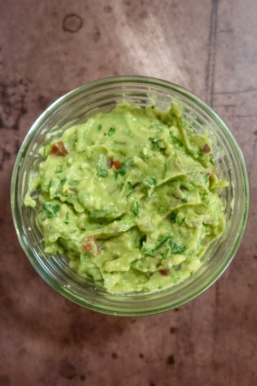 a small bowl with guacamole