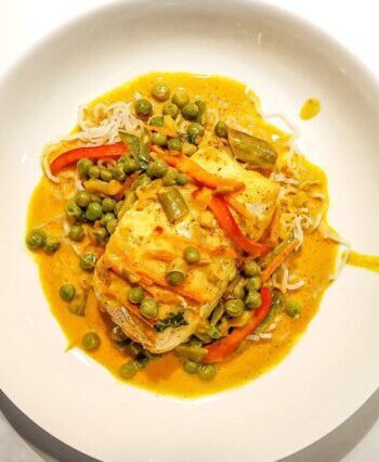 halibut with thai style sauce