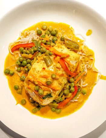halibut with thai style sauce