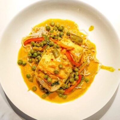 halibut with thai style sauce