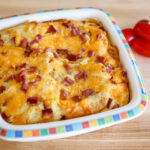 ham and egg breakfast casserole with cheese