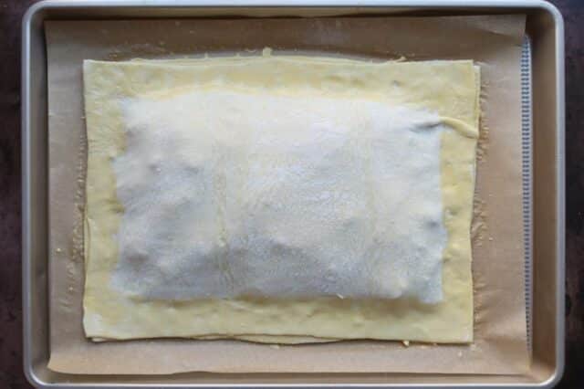 puff pastry tart prep