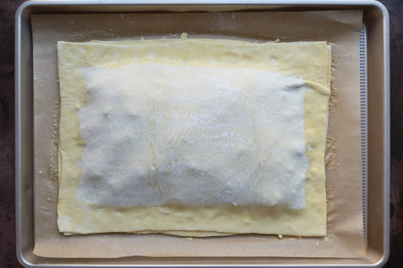 puff pastry tart preparation